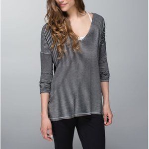 lululemon Flip You Dog Long Sleeve - Tonka Stripe